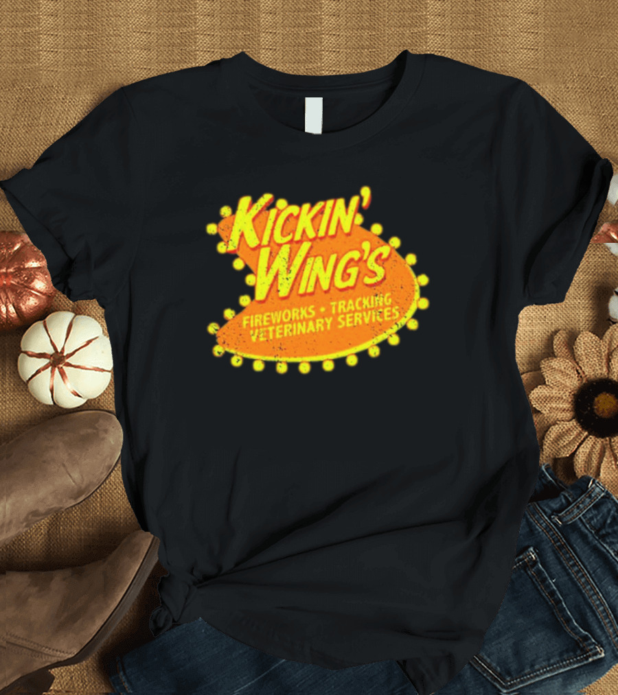 Kickin' Wing's Fireworks Tracking Veterinary Services Joe Dirt T-Shirt