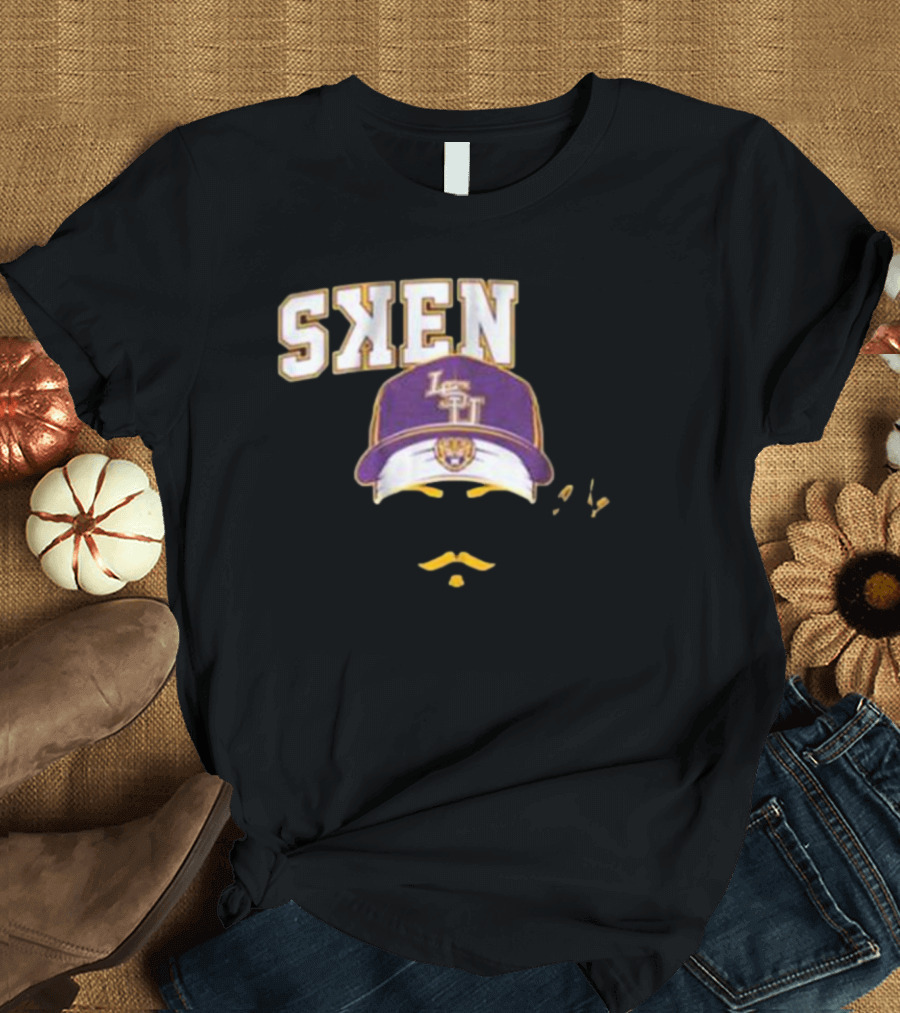 LSU Baseball Paul Skenes Stache Cap T-Shirt