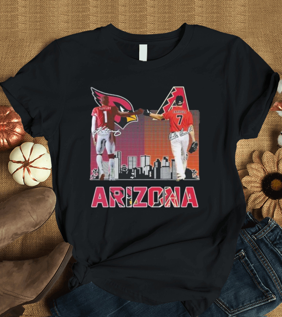 Arizona Cardinals Diamondbacks Kyler Murray and Corbin Carroll Signatures T-Shirt