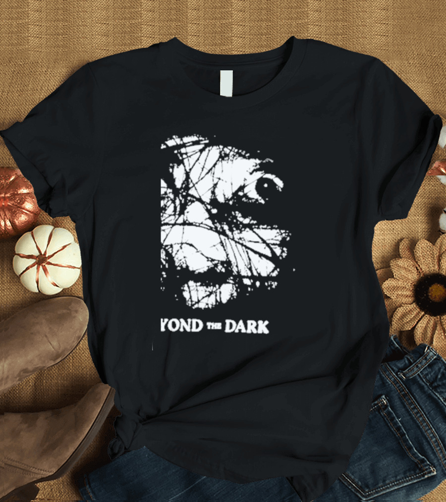 Beyond the Dark Exploring with Josh Eerie Face in Abstract Webbing T-Shirt