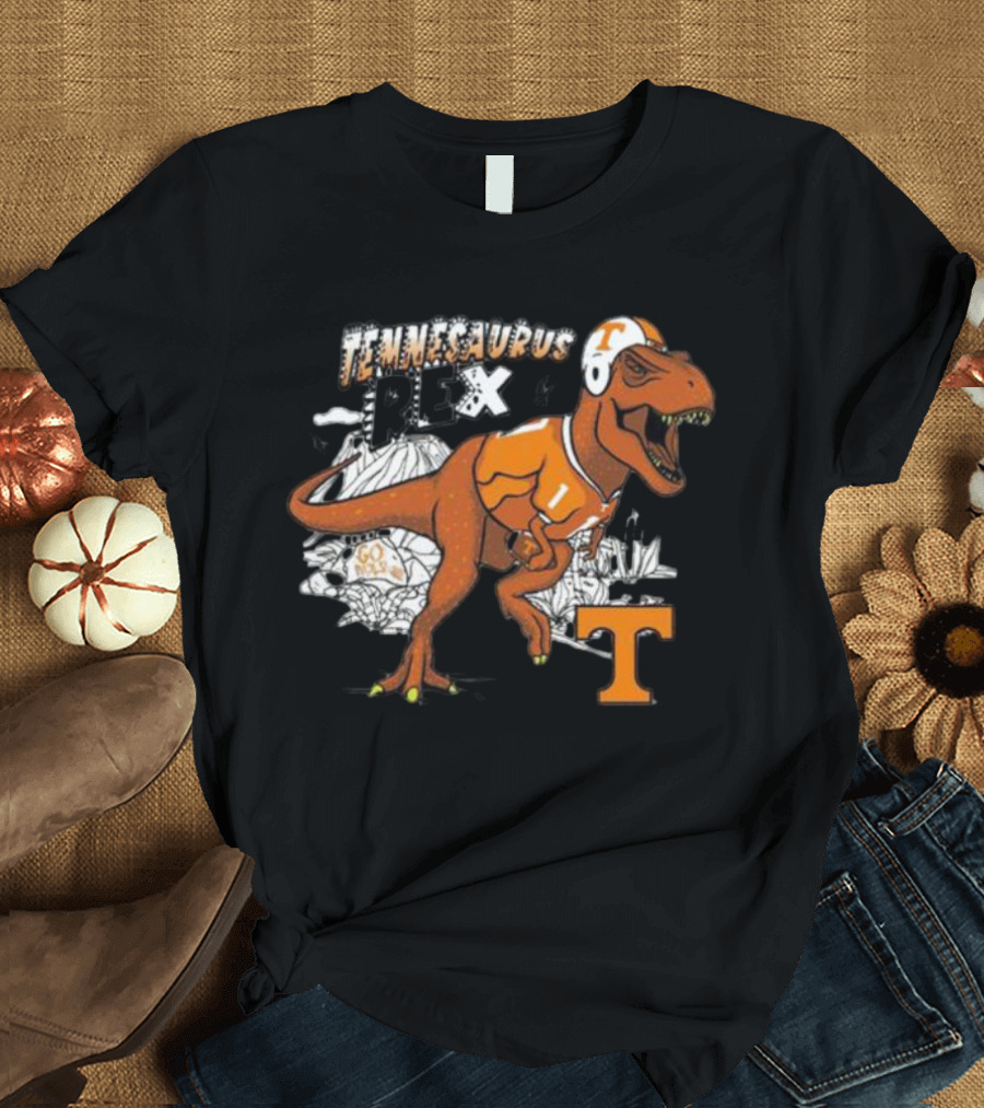 Tennesaurus Rex Football Dinosaur Tennessee Vols T-Shirt