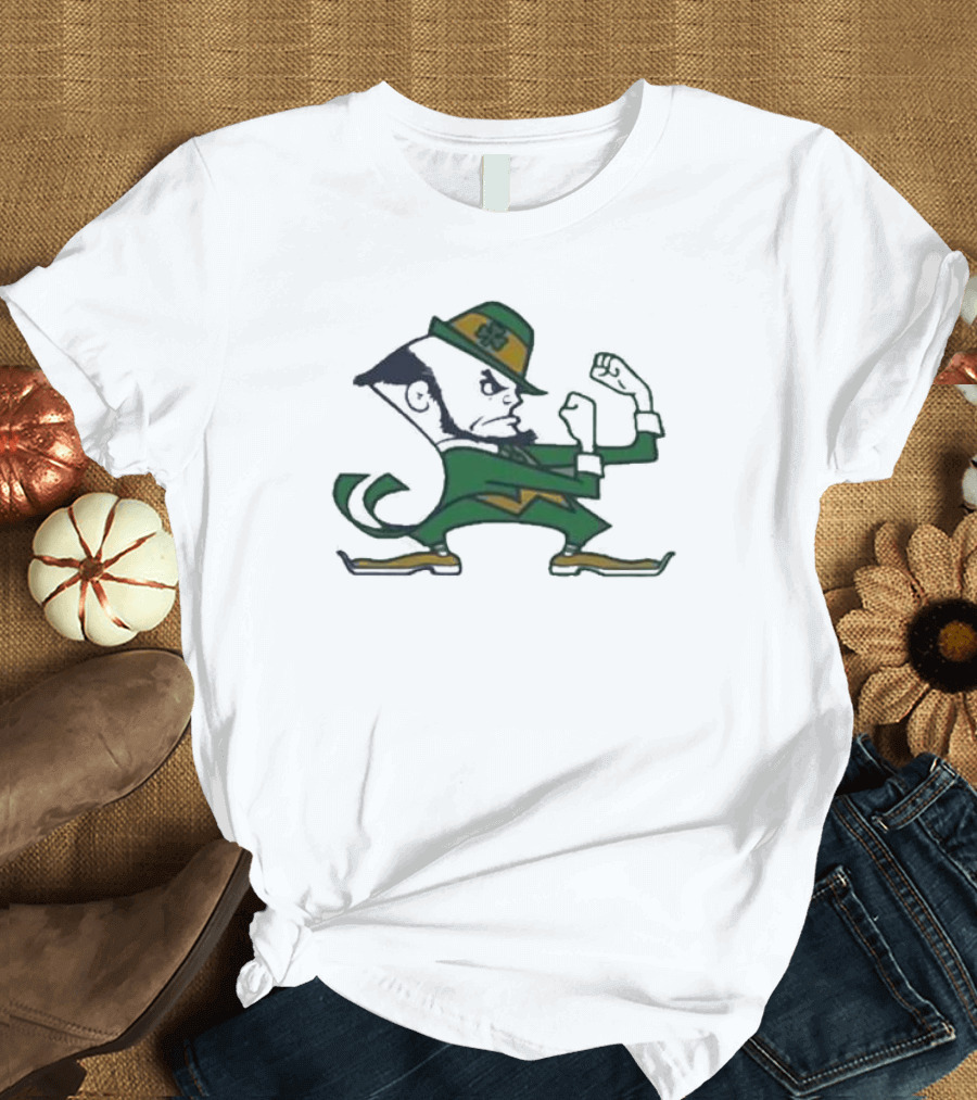 Frank Fleming Notre Dame Fighting Irish Leprechaun Iconic Mascot T-Shirt