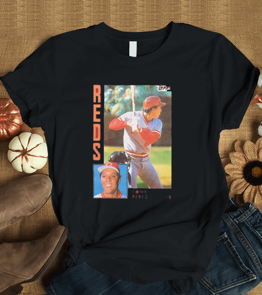 1984 Topps Tony Perez Cincinnati Reds Baseball Card T-Shirt