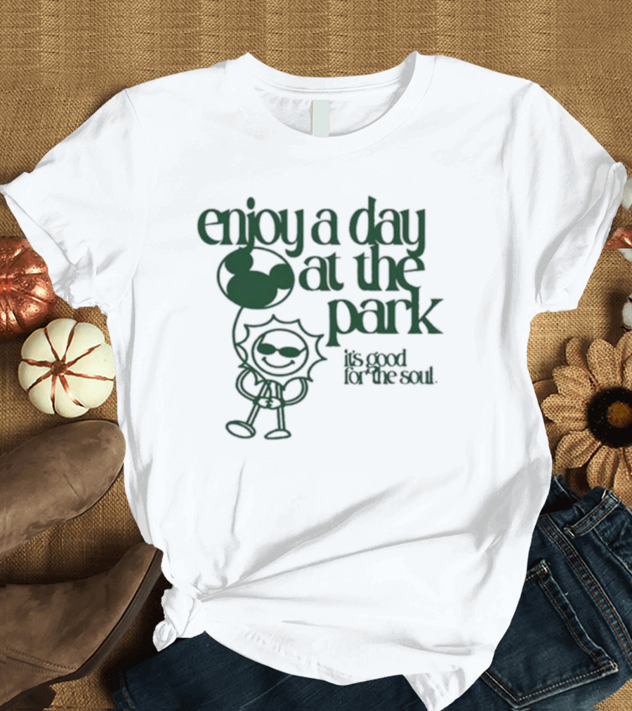 Enjoy a Day at the Park It's Good for the Soul with Sage and Sprout Mickey Balloon T-Shirt