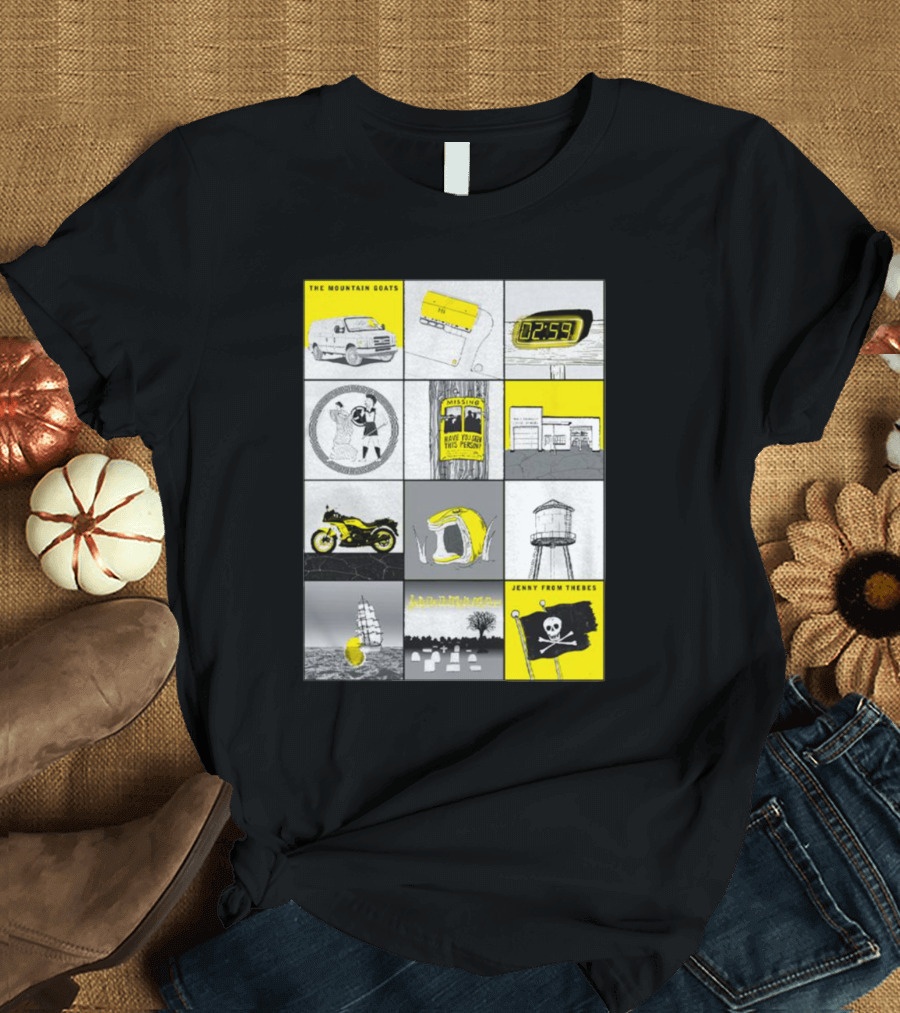 Jenny From Thebes The Mountain Goats Missing Yellow Bed Fresno T-Shirt