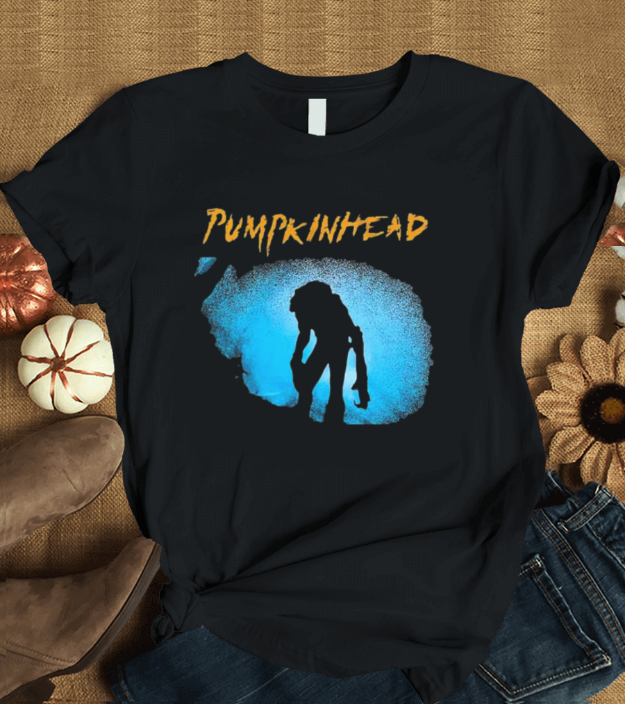 Pumpkinhead Horror Icon Silhouette Blue Glow T-Shirt