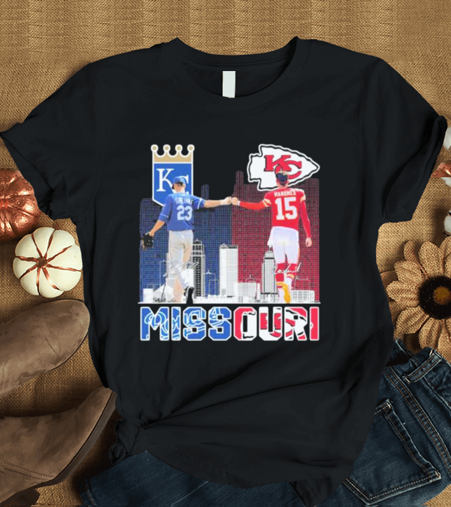 Missouri Kansas City Chiefs Mahomes Royals Greinke T-Shirt