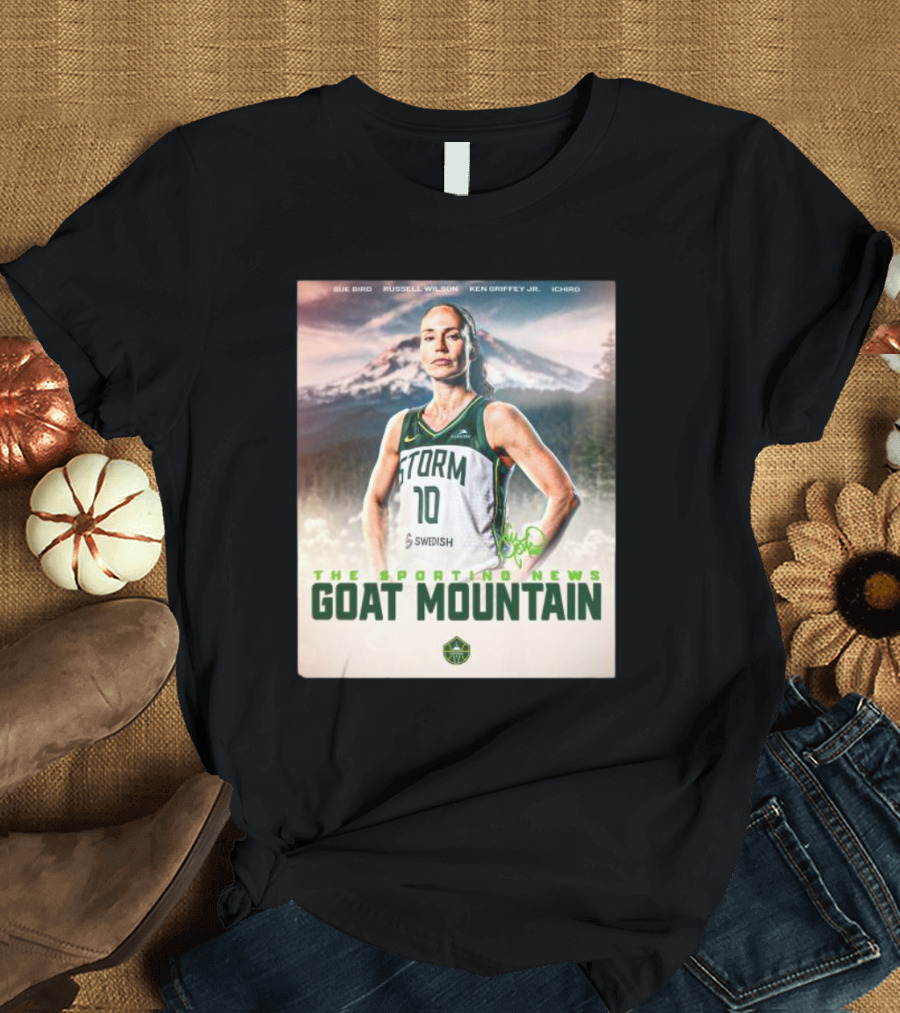 Sue Bird The Sporting News GOAT Mountain Storm 10 T-Shirt