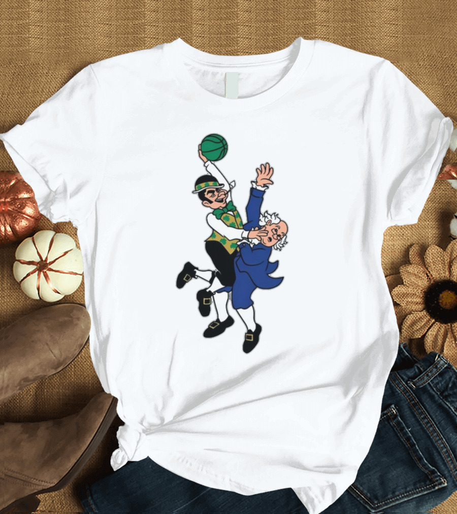 Boston Basketball Iconic Dunk Humor T-Shirt