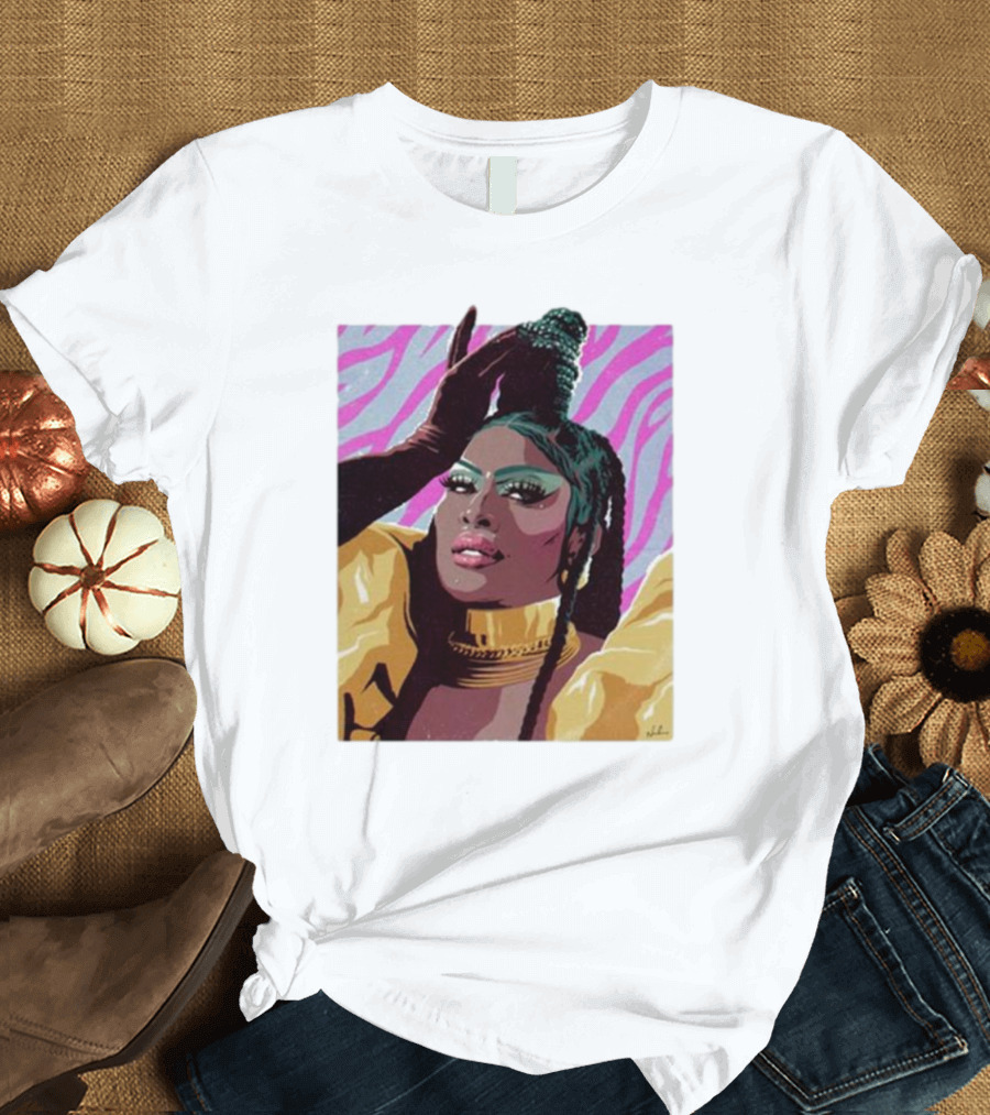 Kween Kong Pop Art Illustration with Bold Colors and Striking Pose T-Shirt