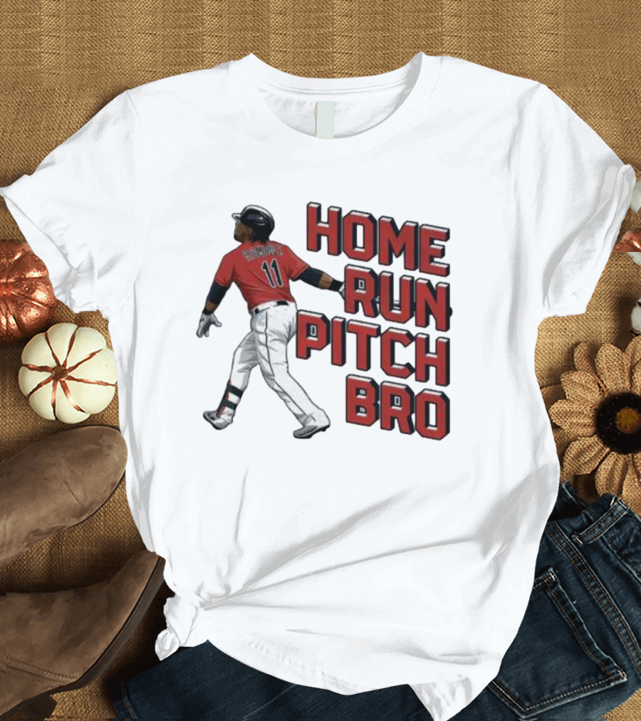 HOME RUN PITCH BRO BASEBALL SWING VINTAGE RED AND BLACK T-Shirt