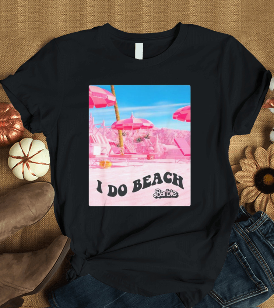 Barbie I Do Beach Movie Pink Umbrella Paradise Scene T-Shirt