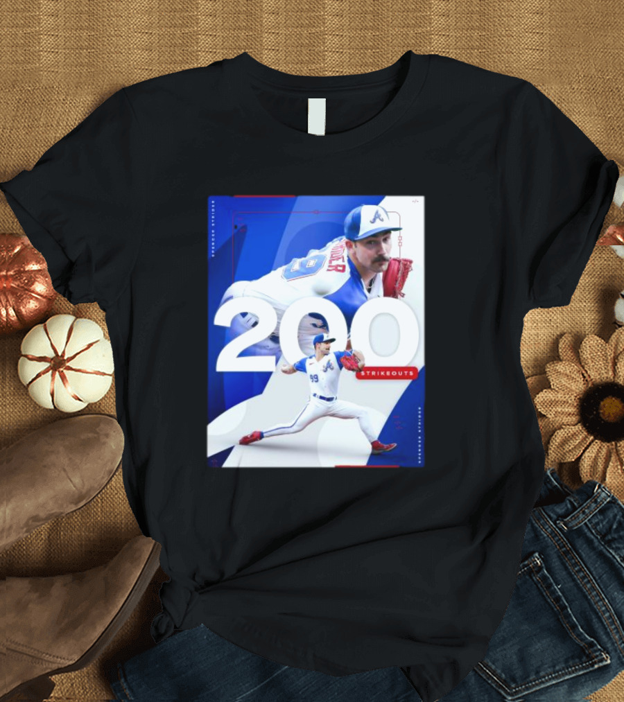 Spencer Strider 200 Strikeouts Season Braves Pitcher Milestone T-Shirt