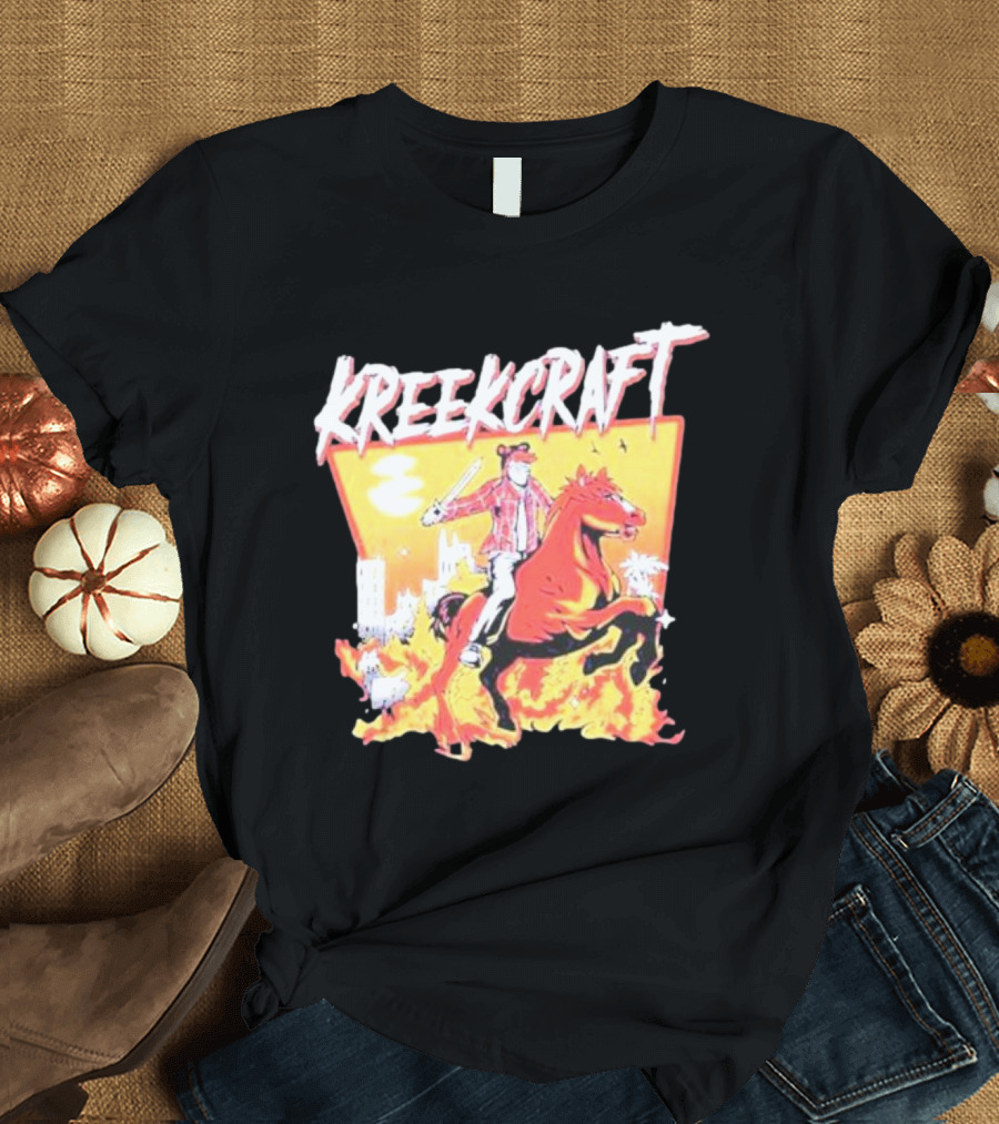KreekCraft Fiery Horseback Adventure T-Shirt