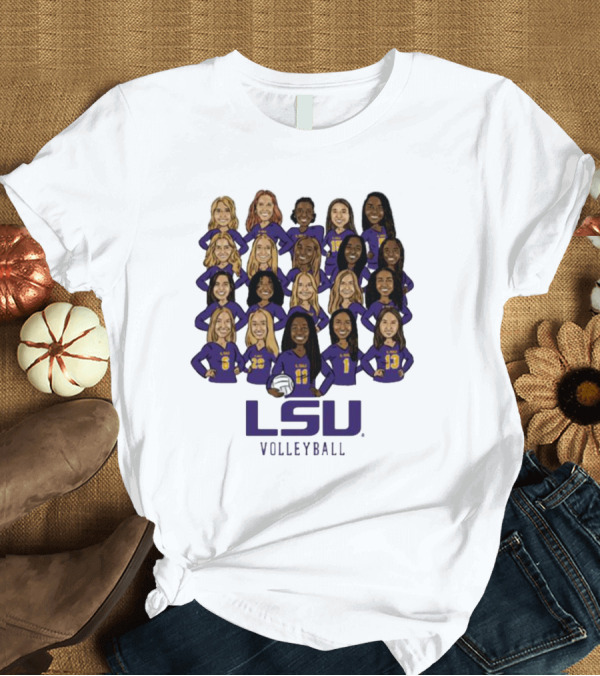 T-Shirt: LSU Tigers Volleyball NIL Women's Team Players T-Shirt LSU Tigers Volleyball NIL Women's Team Players T-Shirt