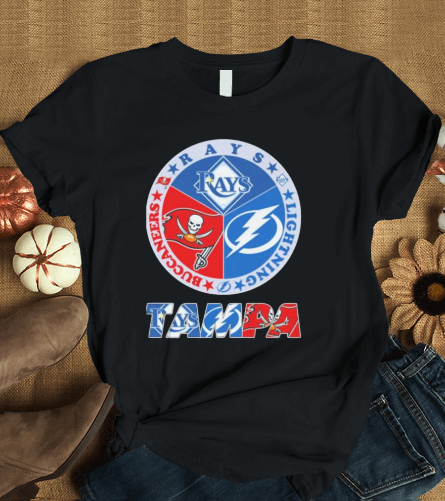 Tampa City Buccaneers Lightning Rays Team Sports T-Shirt