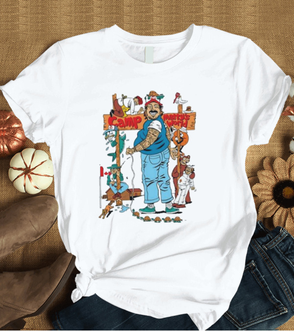 T-Shirt: Camp Matty’s World Cartoon Adventure Characters and Colorful Scene T-Shirt Camp Matty’s World Cartoon Adventure Characters and Colorful Scene T-Shirt
