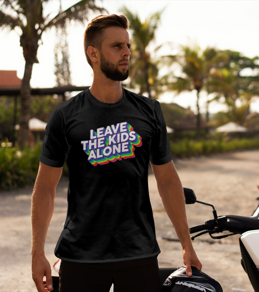 Gaysagainstgroomers Merch Leave The Kids Alone T-Shirt