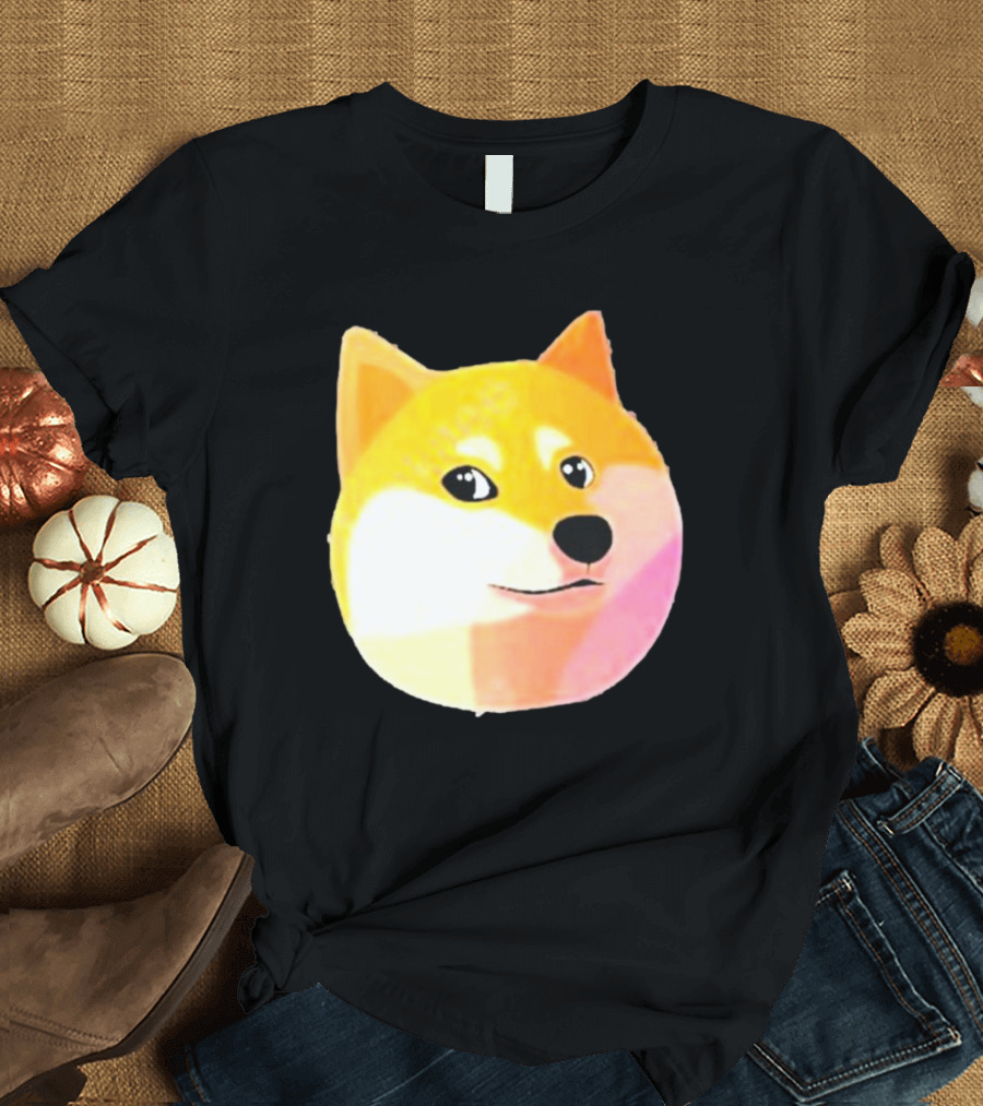 Getdoge Merch Doge Meme Coin Shiba Inu Face T-Shirt