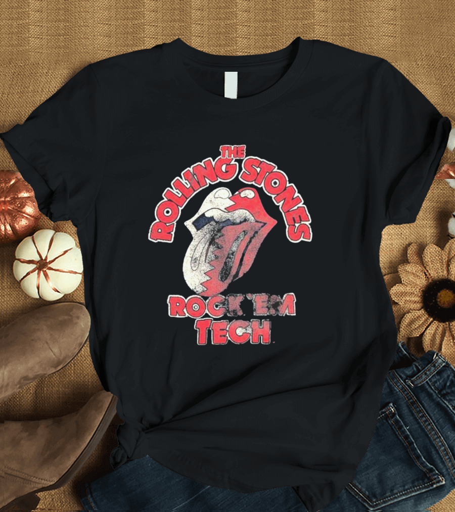The Rolling Stones Rock 'Em Tech Texas Tech Red Raiders Livy Lu T-Shirt