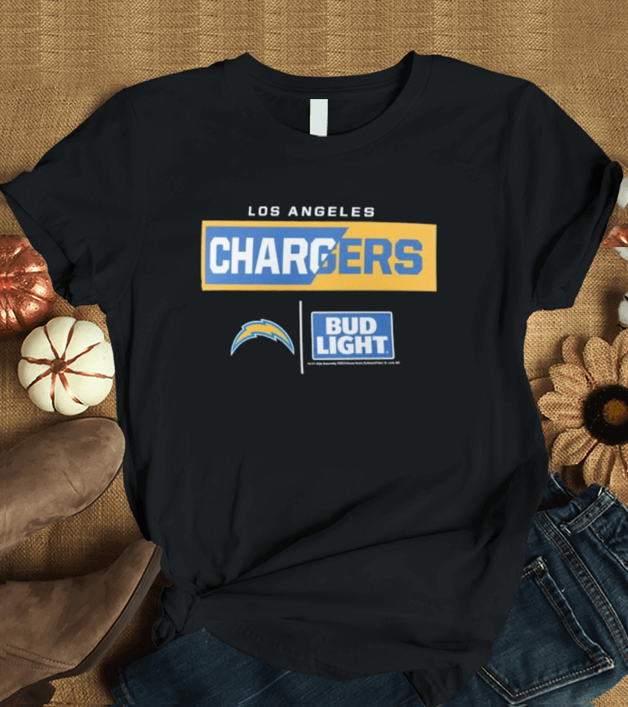 Los Angeles Chargers Bud Light NFL Collaboration T-Shirt