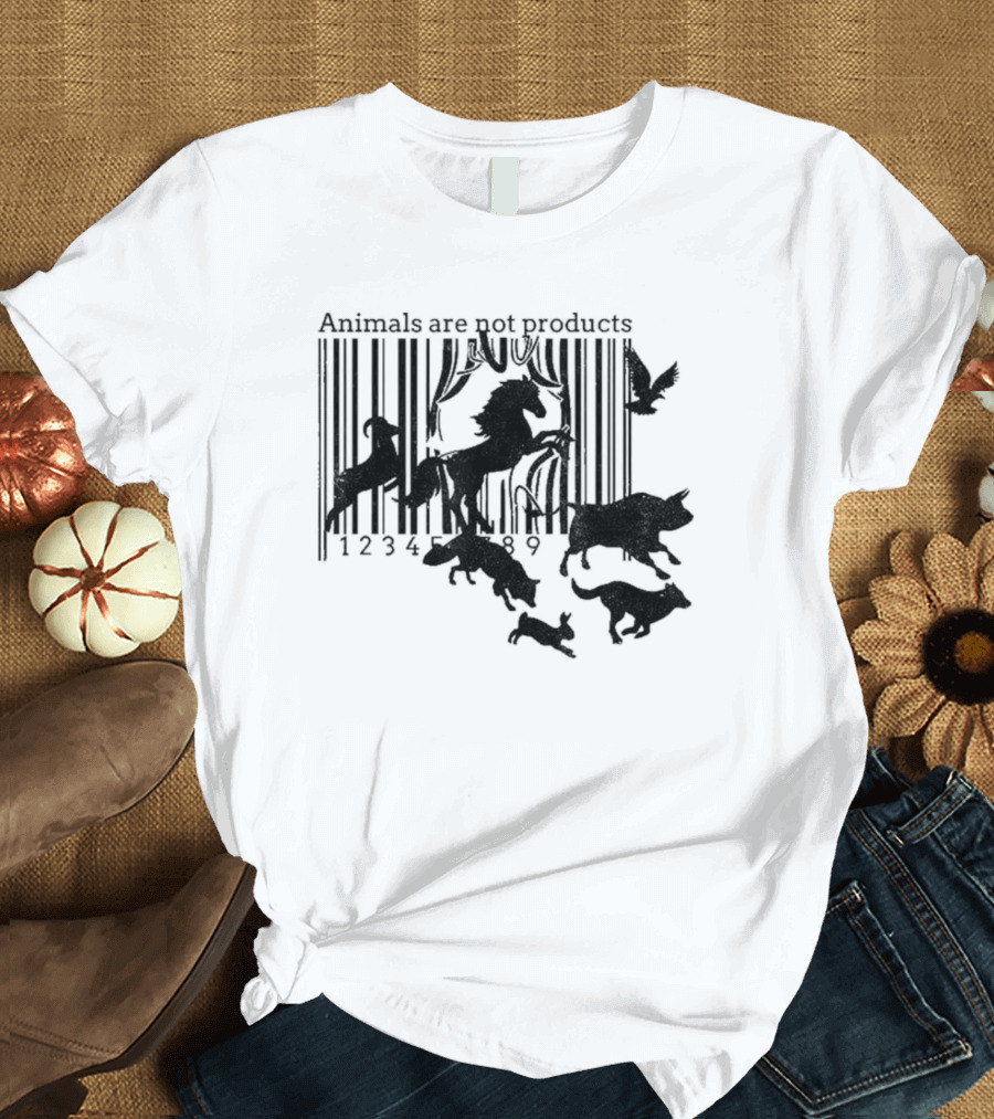 Animals Are Not Products Barcode Liberation Animal Rights T-Shirt