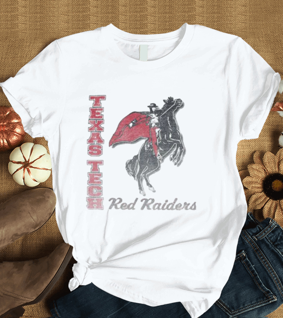 Texas Tech Red Raiders Vintage Phase Out Riding Mascot 47 Franklin T-Shirt