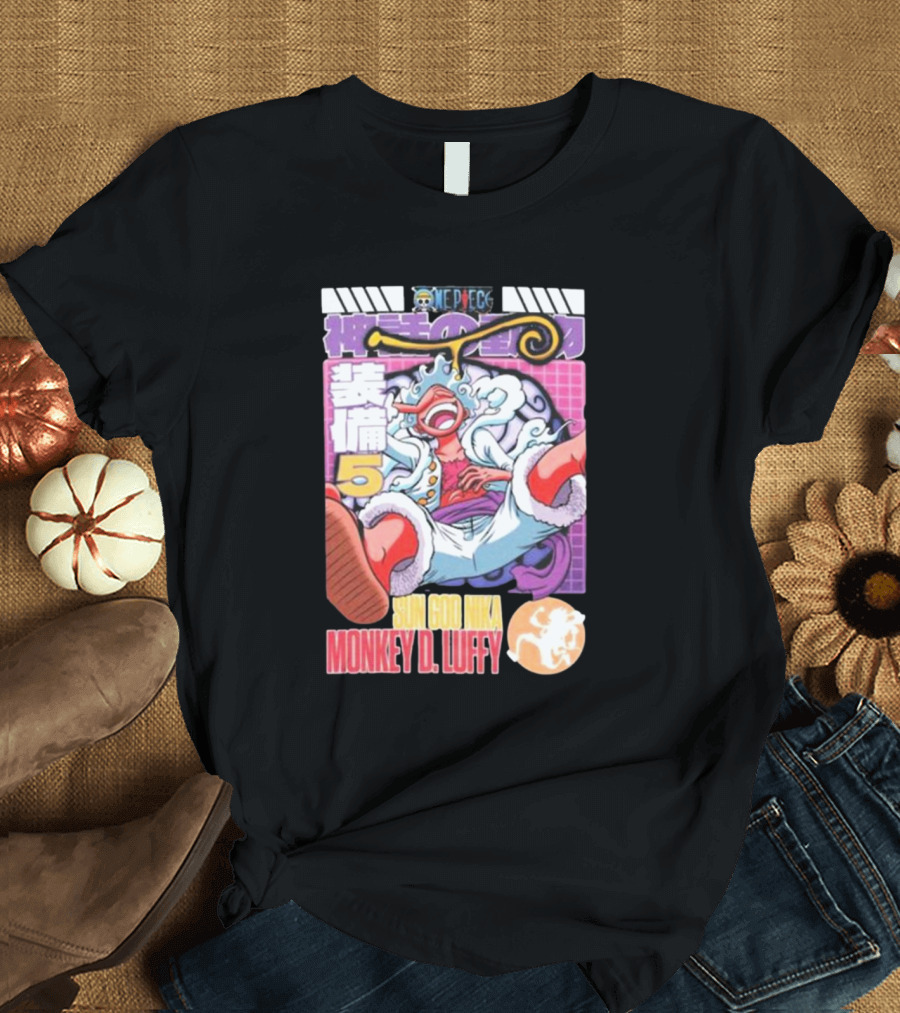 One Piece Gear 5 Sun God Nika Monkey D. Luffy Anime Ape Clothing Streetwear AOP T-Shirt