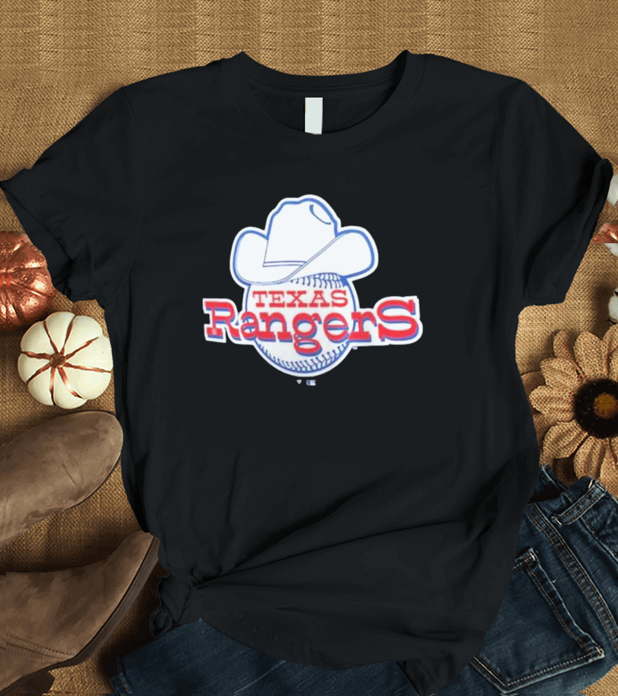 Texas Rangers Cooperstown Collection Cowboy Hat Baseball T-Shirt