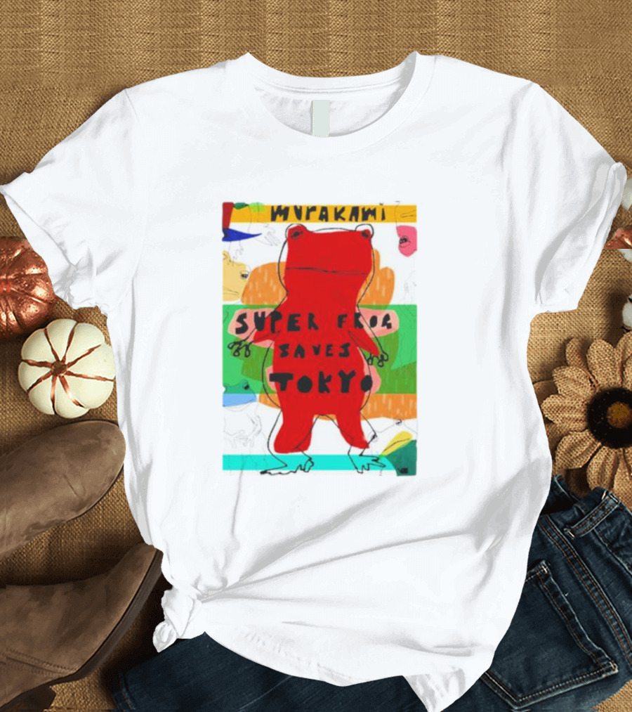 Super Frog Saves Tokyo Haruki Murakami T-Shirt