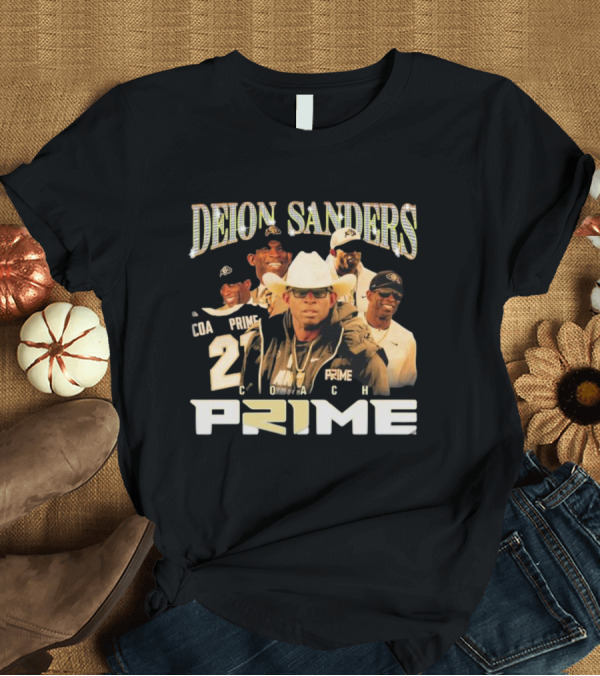 T-Shirt: Deion Sanders Coach Prime Vintage Colorado Buffaloes Pullover T-Shirt Deion Sanders Coach Prime Vintage Colorado Buffaloes Pullover T-Shirt