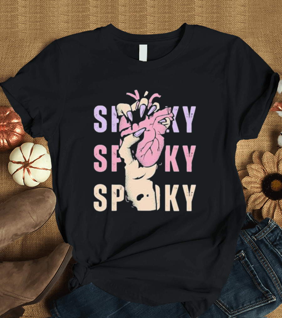Spooky Hand Grips Heart Halloween Squeeze T-Shirt