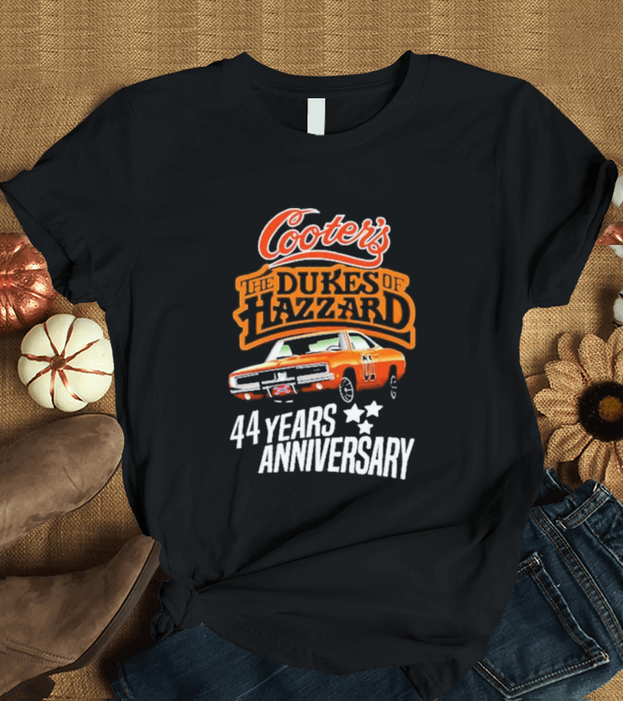 Cooter's The Dukes of Hazzard 44 Years Anniversary Dodge Challenger T-Shirt