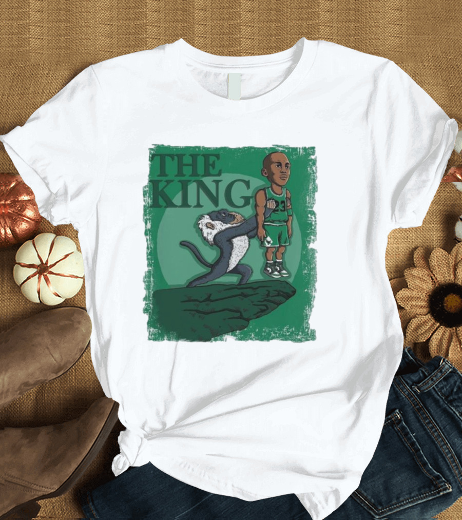 The King Jordan 1 Celtic Lucky Green Tiger King Jordan Travis The Goat King T-Shirt