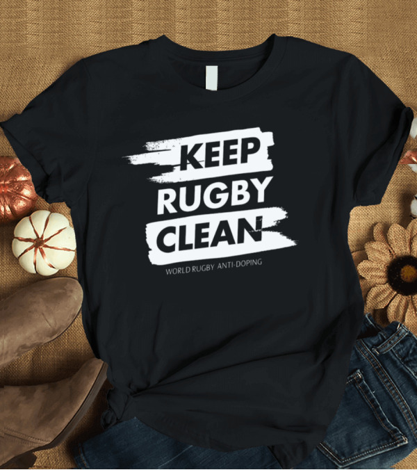 T-Shirt: KEEP RUGBY CLEAN WORLD RUGBY ANTI-DOPING T-Shirt KEEP RUGBY CLEAN WORLD RUGBY ANTI-DOPING T-Shirt