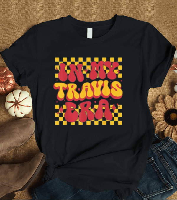 T-Shirt: In My Travis Era Groovy Checkerboard T-Shirt In My Travis Era Groovy Checkerboard T-Shirt