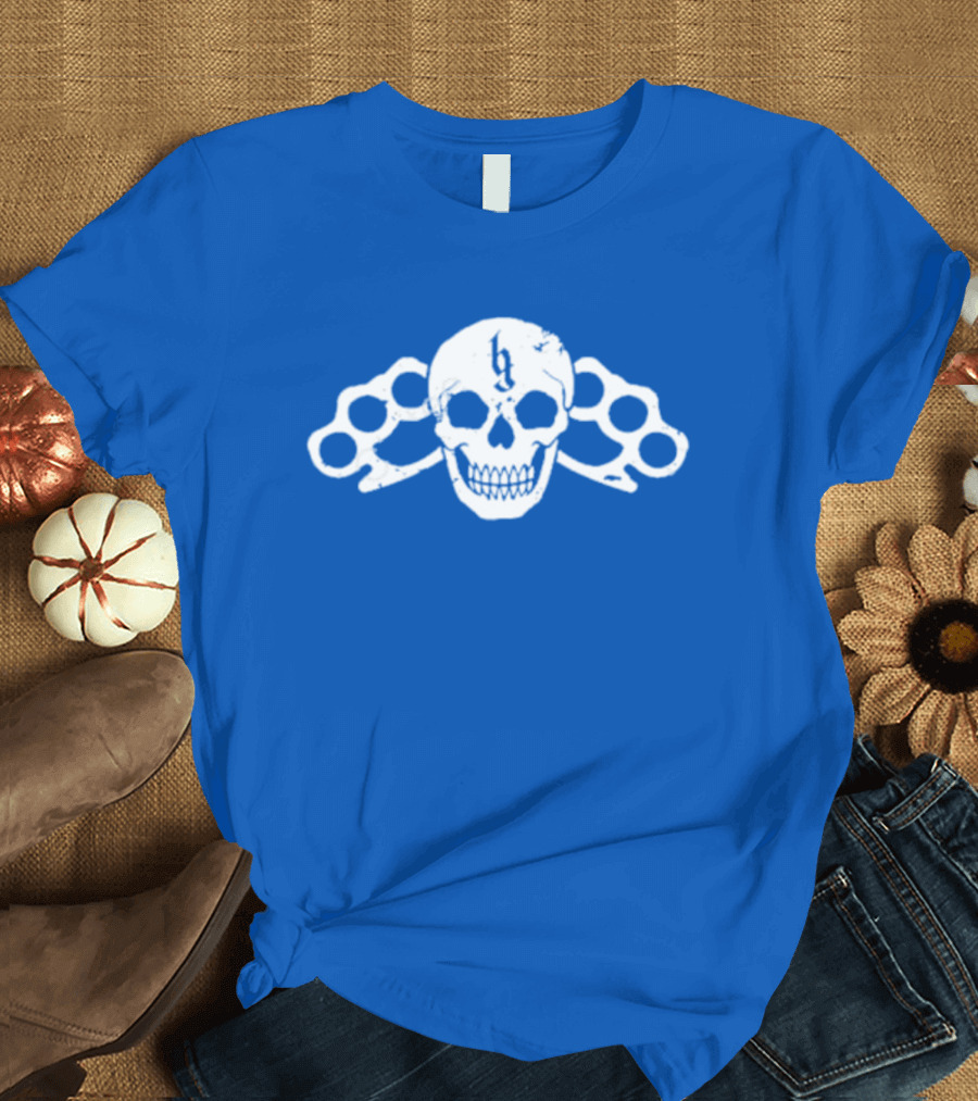 Skull and Knuckles Tour Skull with Brass Knuckles T-Shirt
