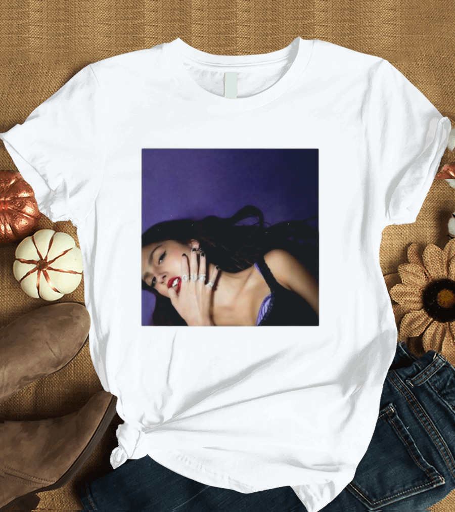 Olivia Rodrigo Guts Album Cover Image Purple Background T-Shirt
