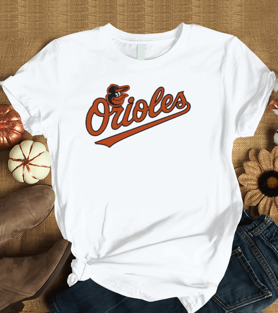 Orioles Baltimore Classic Script Logo Baseball Team T-Shirt