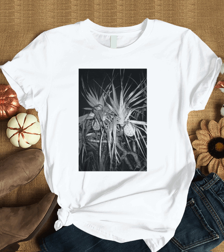 Ichiko Aoba Adan Backprint Monochrome Botanical Merch T-Shirt
