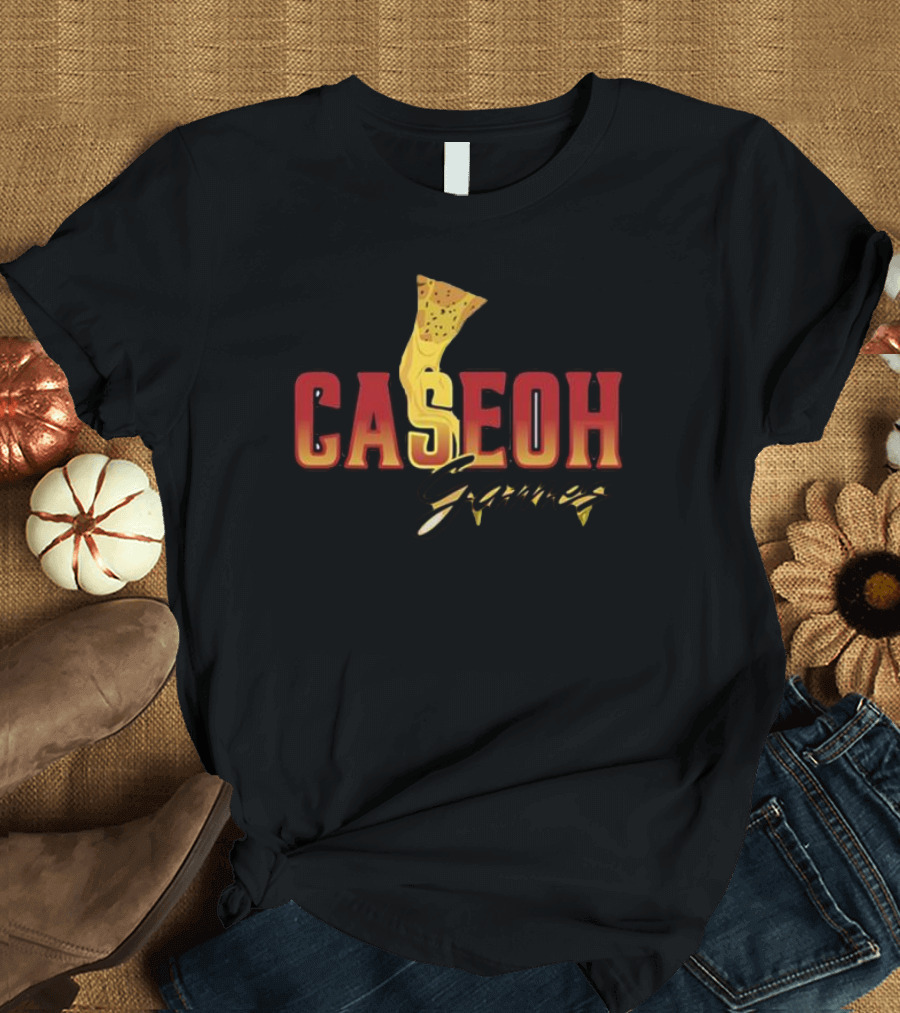 Caseoh Games Pizza Cheese Drip ओh T-Shirt
