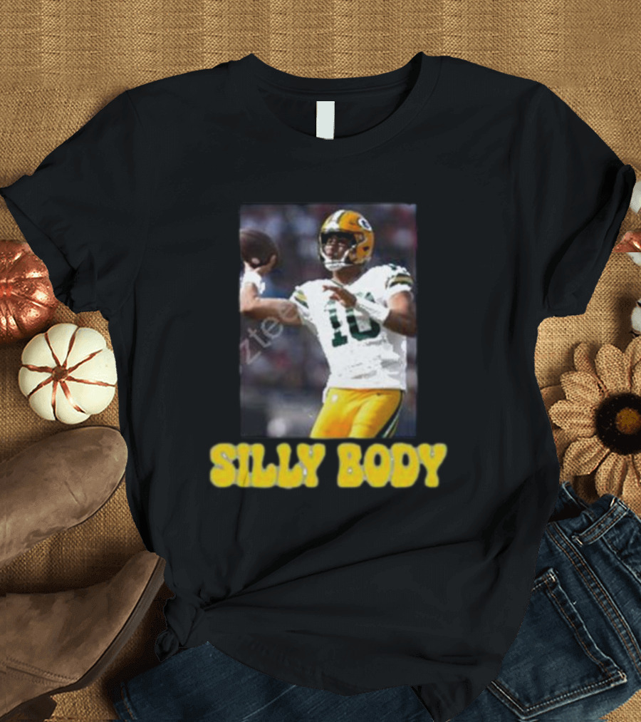 Green Bay Packers Silly Body Jordan Love Football T-Shirt