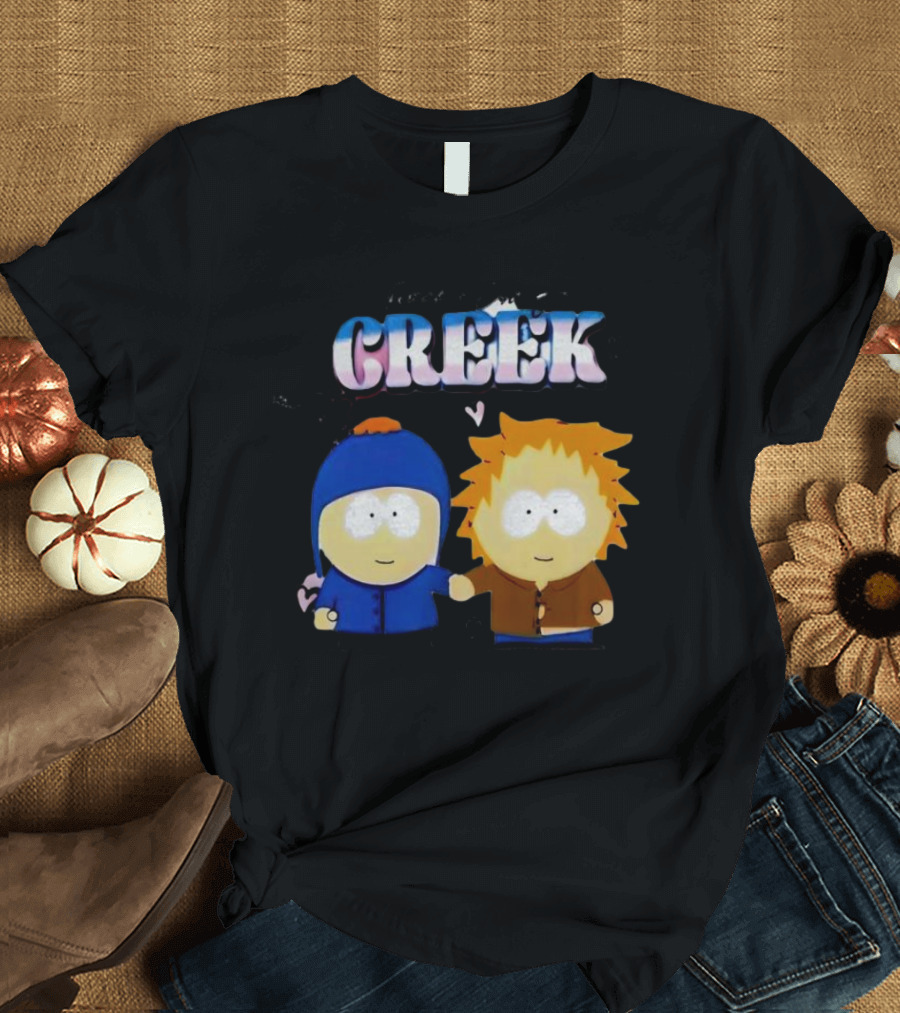 Tweek and Craig Creek Cartoon Hearts T-Shirt