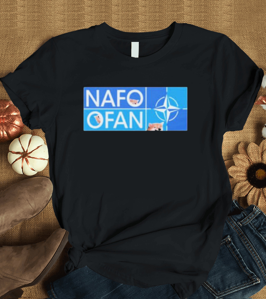 NAFO OFAN Shiba Inu NATO Star Emblem T-Shirt
