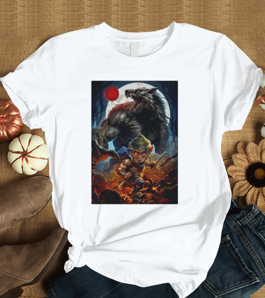 Richard Luong Chetney Pock O’pea Rta Werewolf and Goblin Under Red Moon T-Shirt