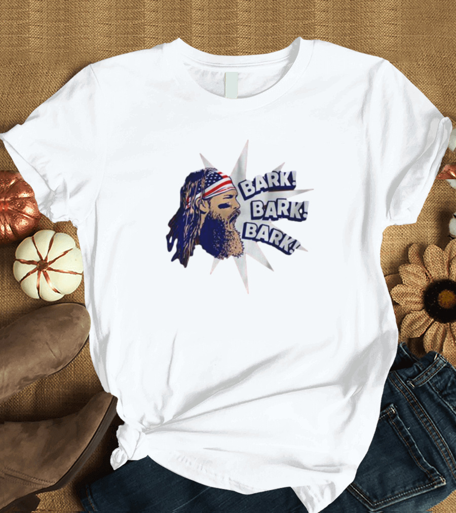 Bark Bark Bark Brandon Marsh Philadelphia Starburst USA Flag Headband T-Shirt