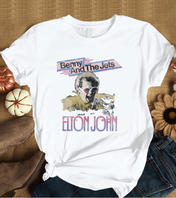 T-Shirt: Elton John Bennie And The Jets Watercolor T-Shirt Elton John Bennie And The Jets Watercolor T-Shirt
