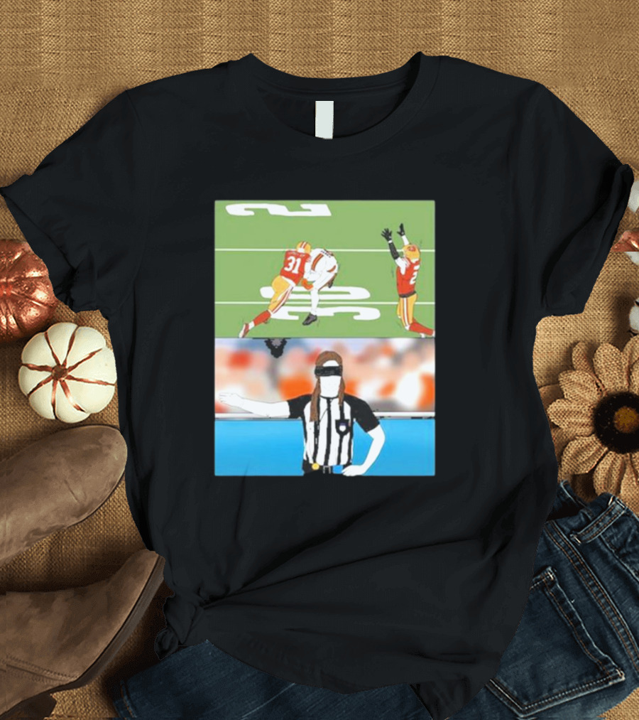 Rita Oak Day 40 Ref Box Blindfolded Referee Football Scene T-Shirt