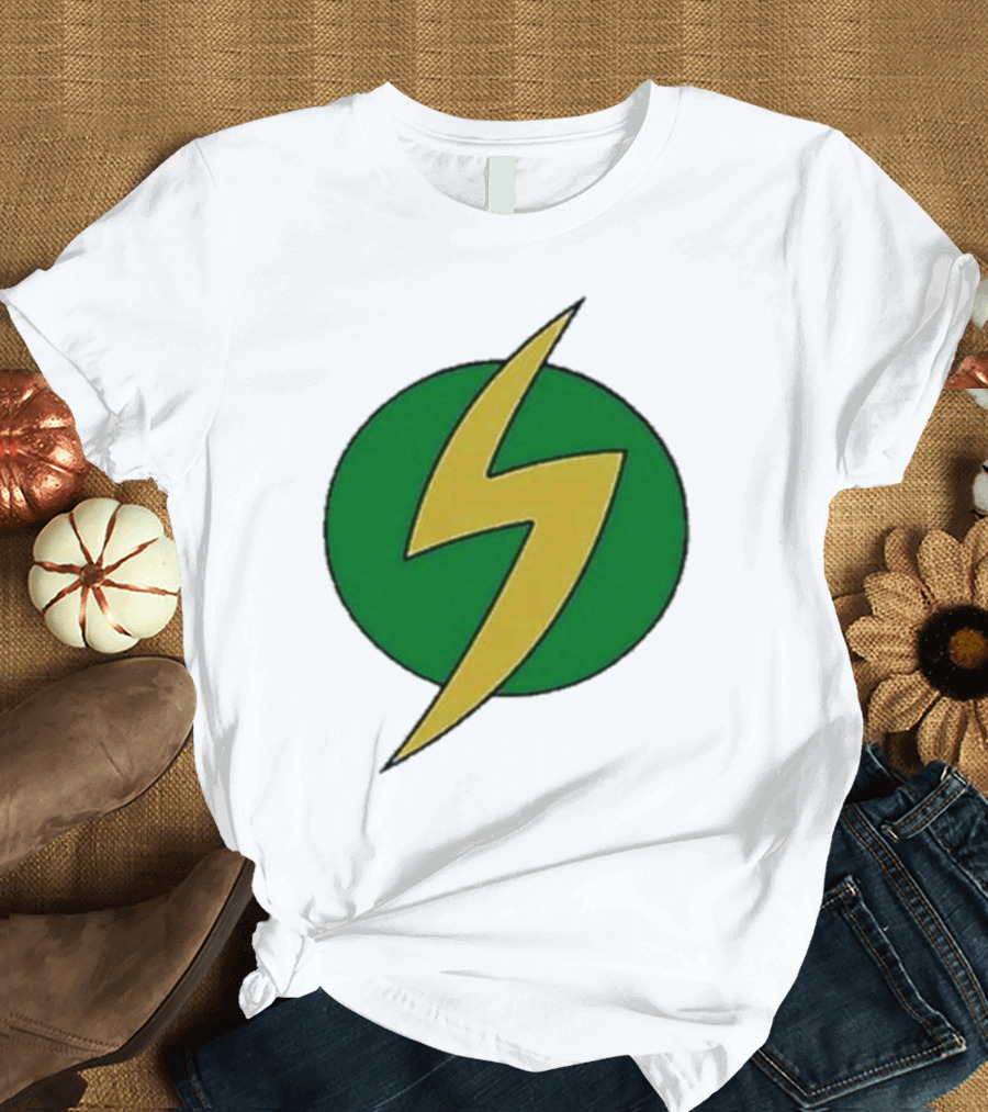 PowerEdd Green Yellow Lightning Bolt T-Shirt