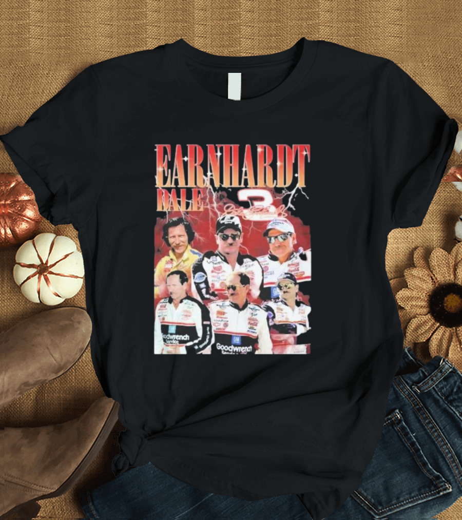 Earnhardt Dale 3 Goodwrench Racing Legend Bootleg Rap T-Shirt